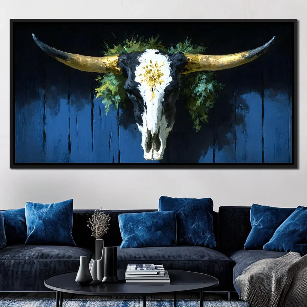 Golden Longhorn Skull Rustic - Image 5