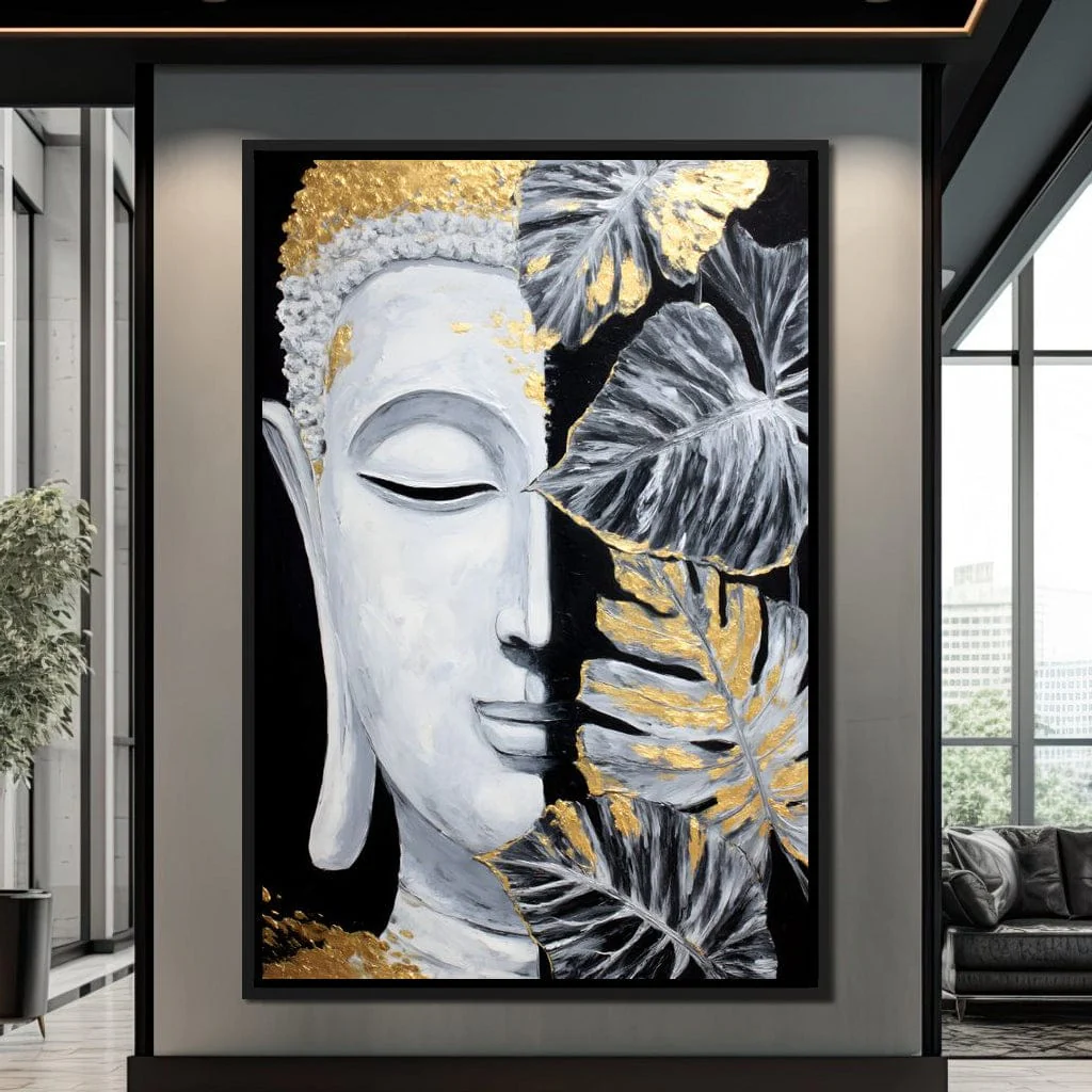 Golden Lotus Buddha Portrait - Image 11