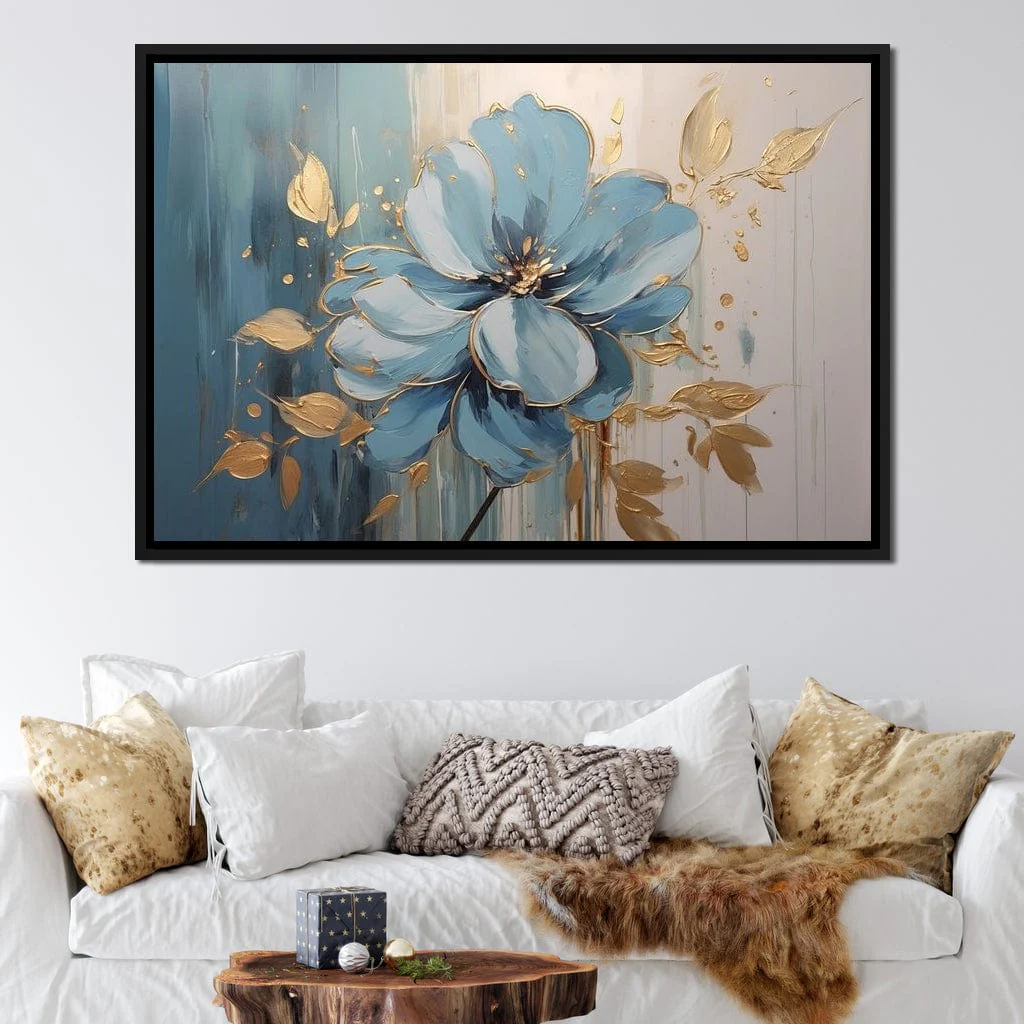Golden Lotus in Turquoise Bloom - Image 3