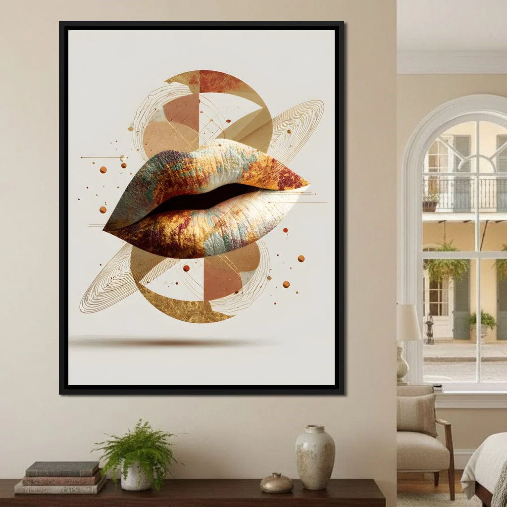 Golden Orbit Abstract Lips - Image 2