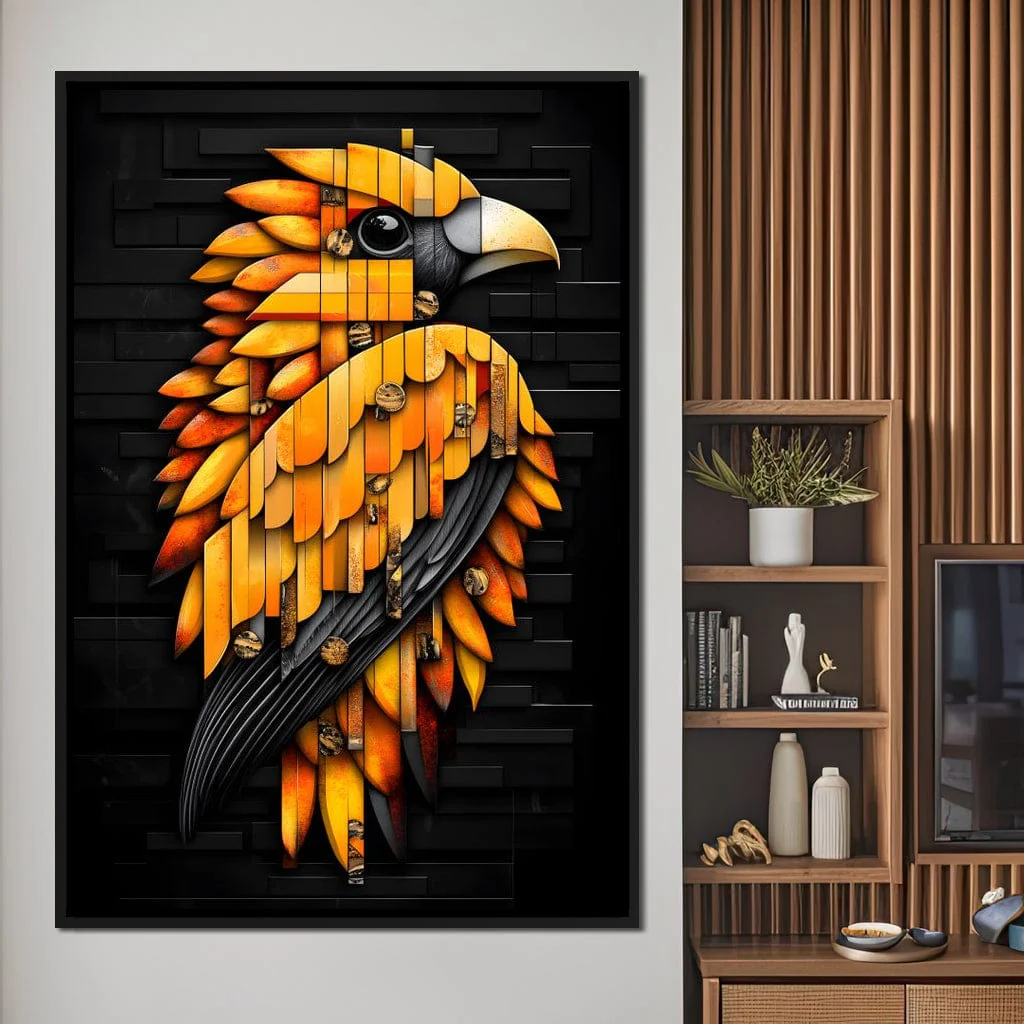 Golden Parrot Geometric Symphony - Image 10
