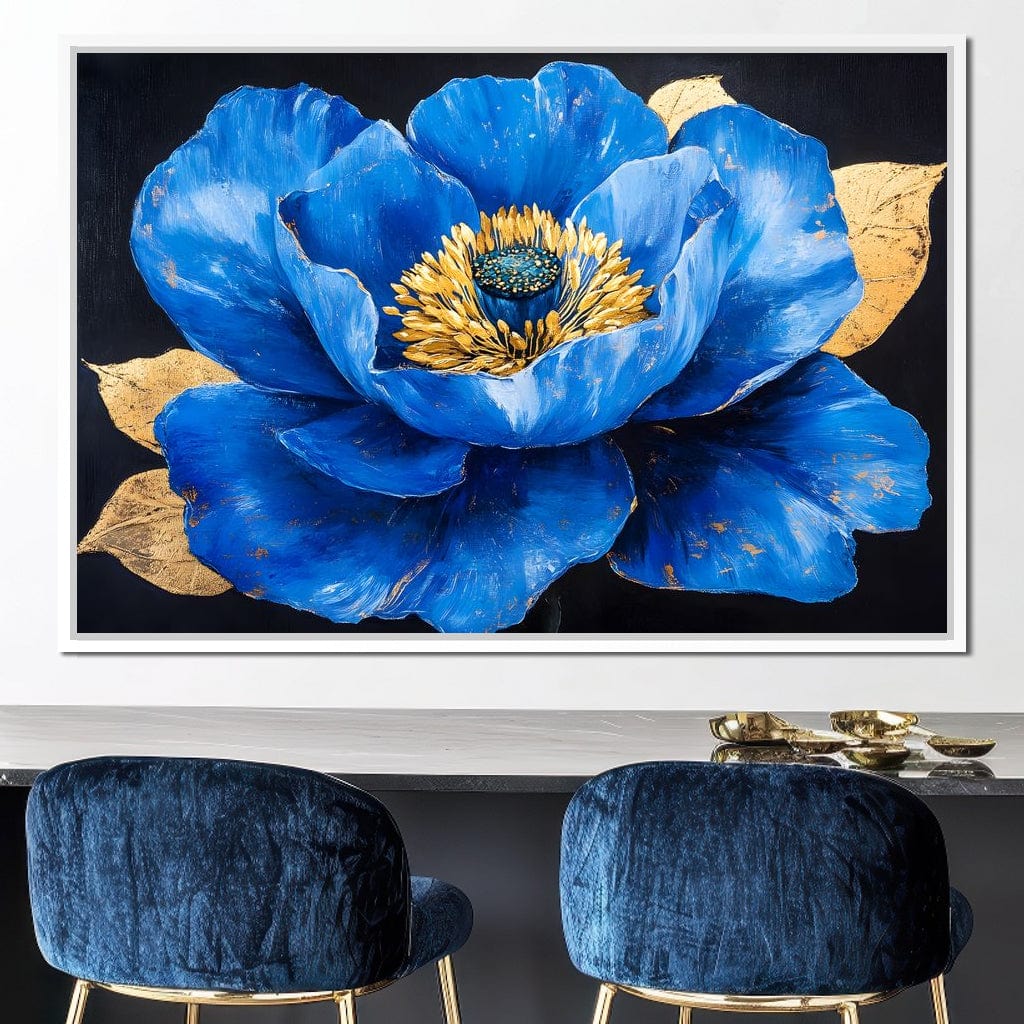 Golden Petal Azure Bloom - Image 12