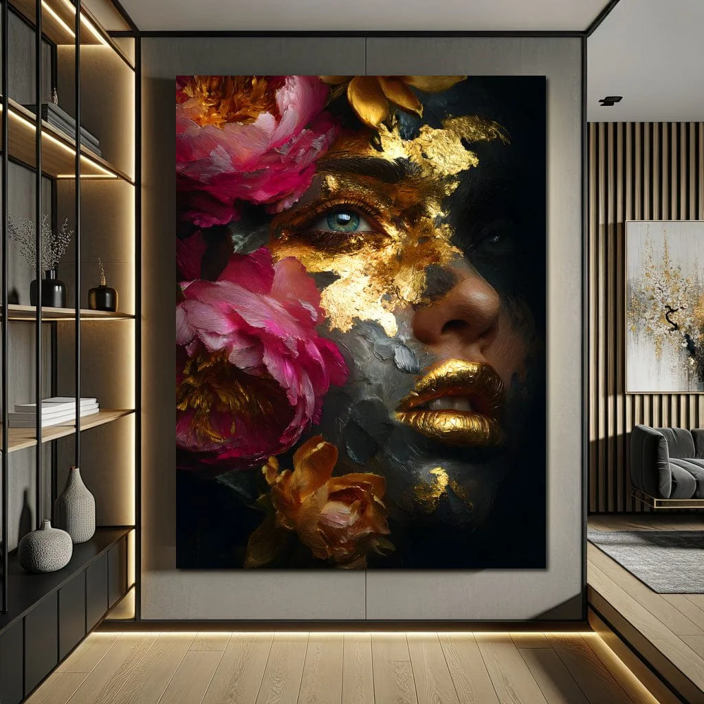 Golden Petal Portrait Radiance - Image 4