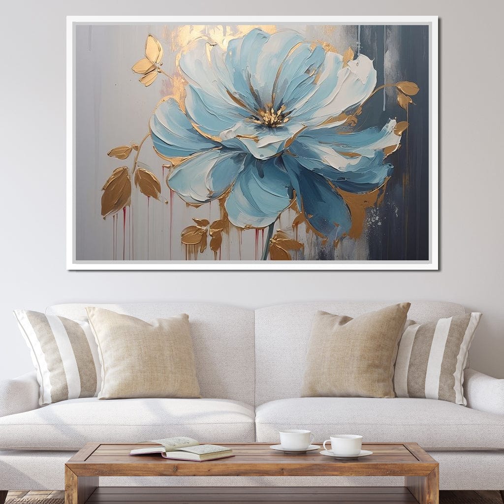 Golden Petals in Turquoise Bloom - Image 8