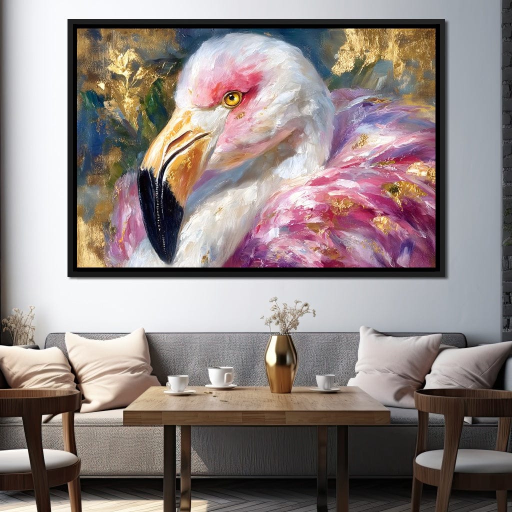 Golden Pink Flamingo Portrait - Image 6