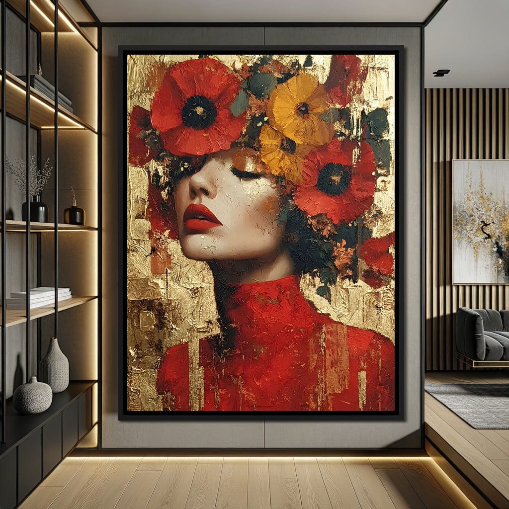 Golden Radiant Floral Muse - Image 2