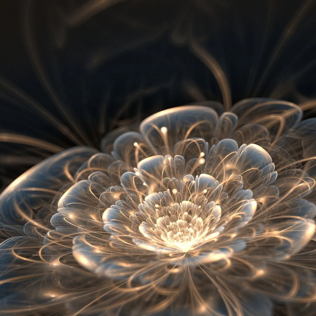 Golden Rays Fractal Flower - Image 7