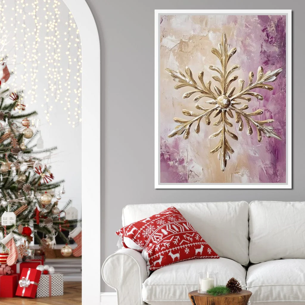 Golden Snowflake Abstract Glow - Image 13