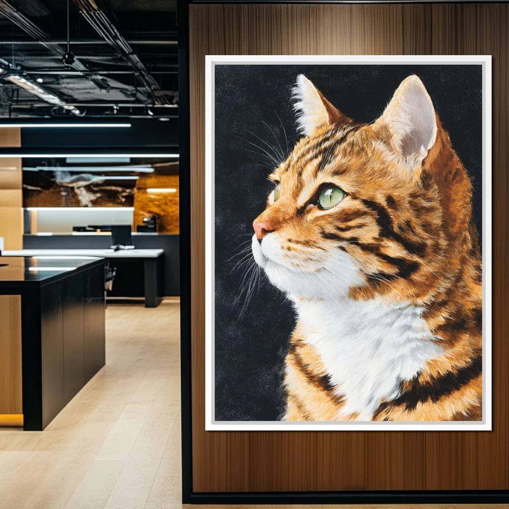 Golden Tabby Cat Portrait - Image 3