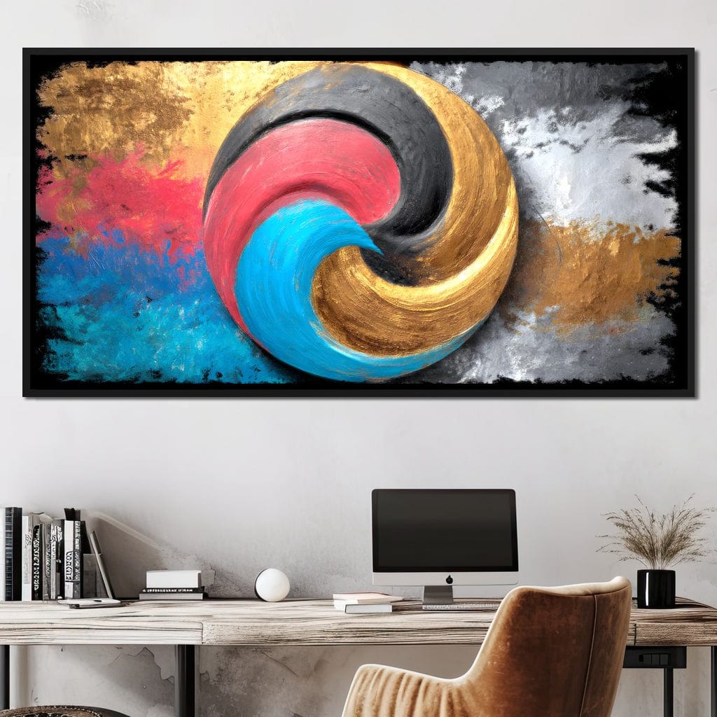 Golden Tricolor Swirl Energy Burst - Image 2