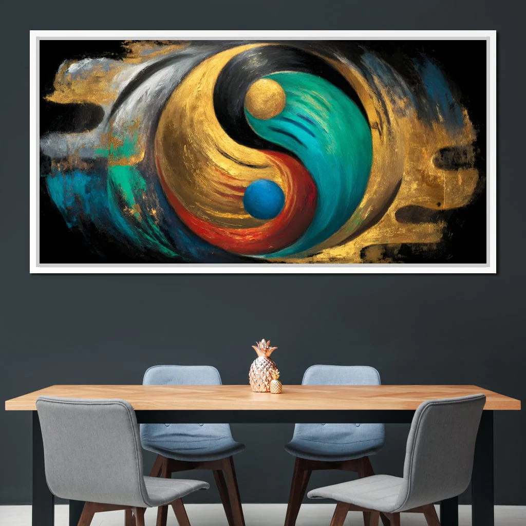 Golden Turquoise Yin Yang Flow - Image 7