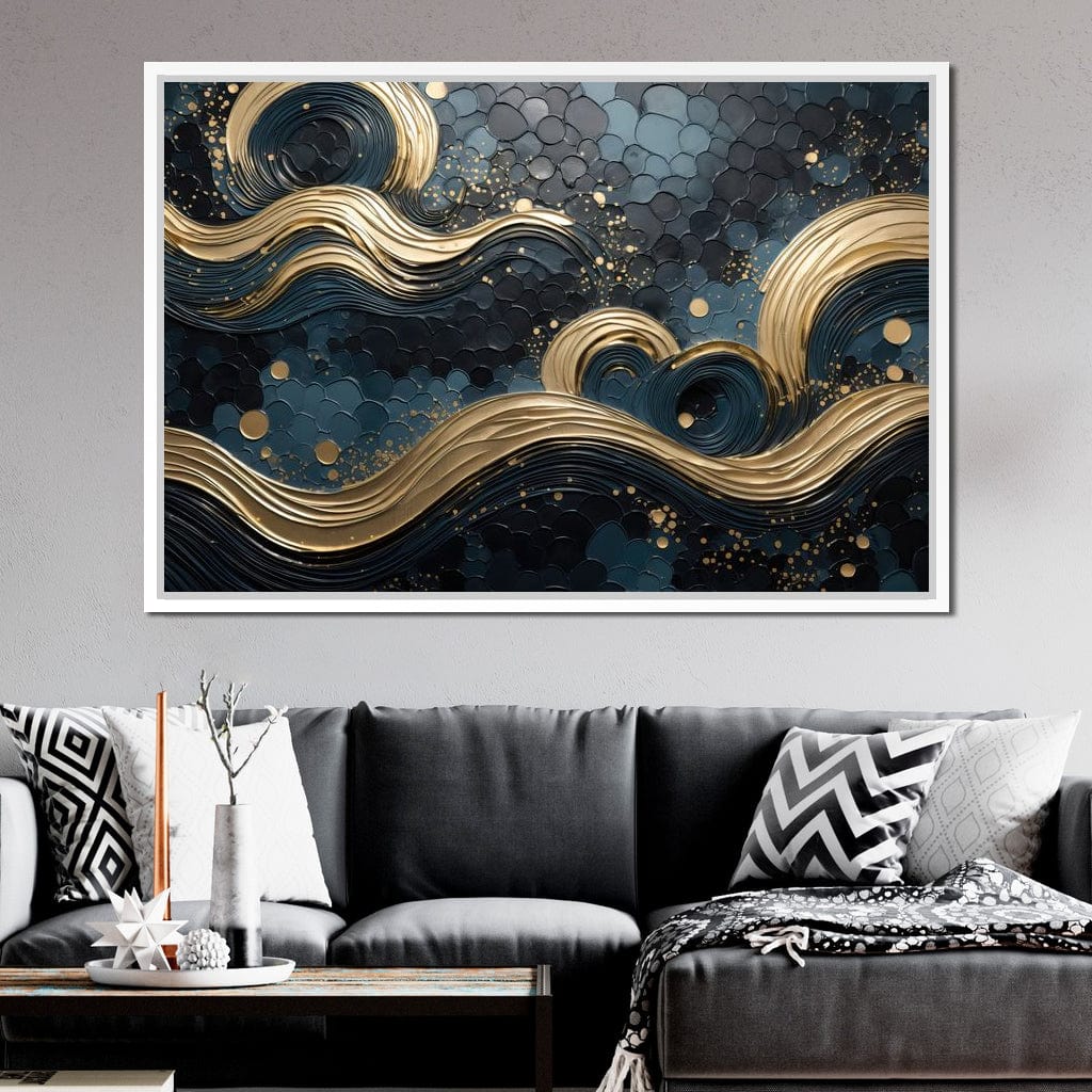 Golden Waves in Abstract Realism - Image 11