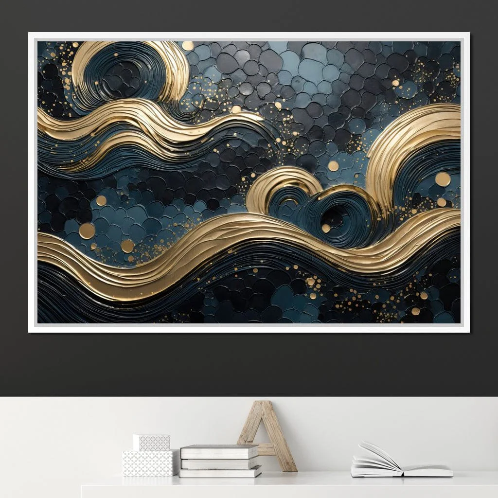 Golden Waves in Abstract Realism - Image 12