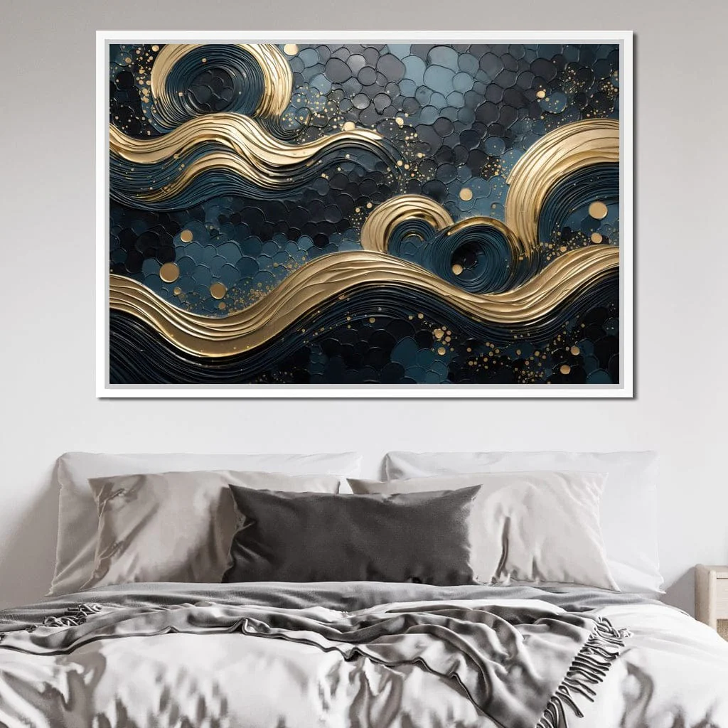 Golden Waves in Abstract Realism - Image 13