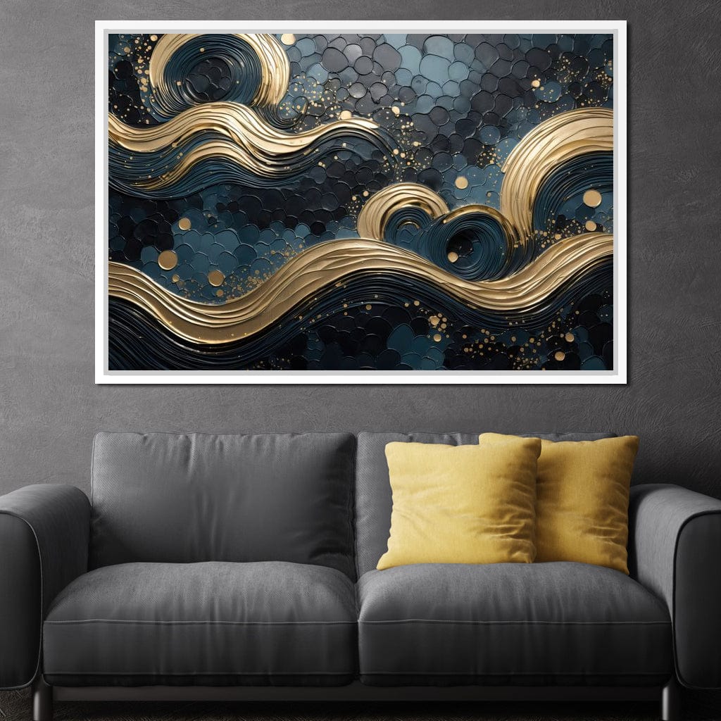 Golden Waves in Abstract Realism - Image 14