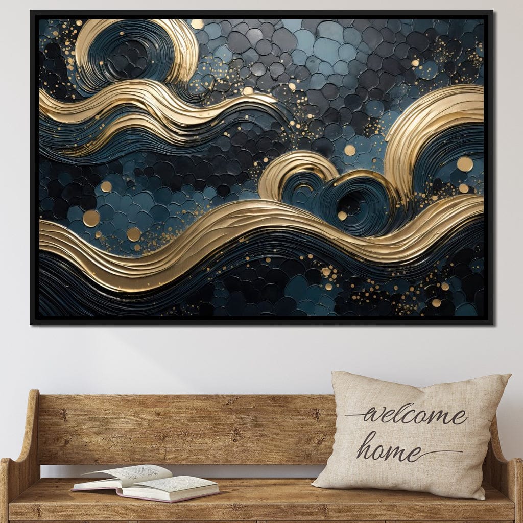 Golden Waves in Abstract Realism - Image 4