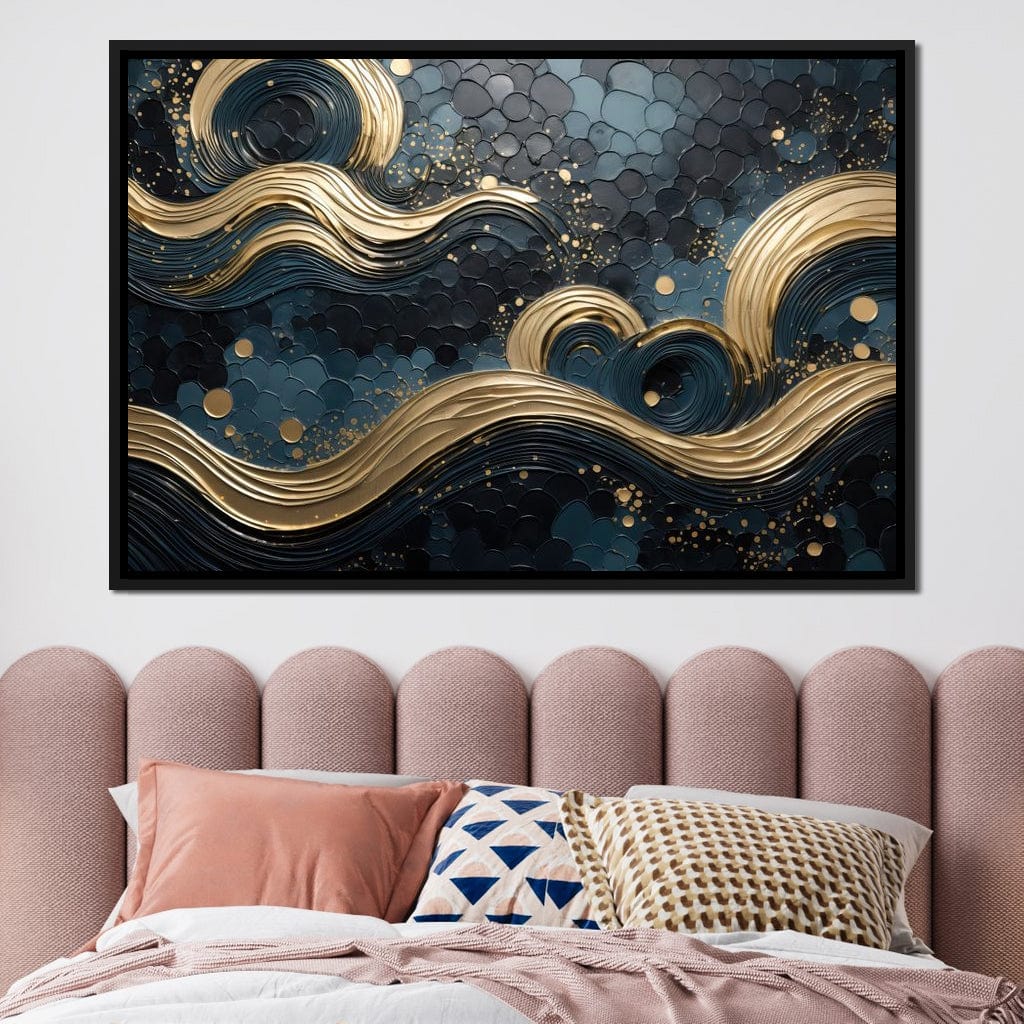 Golden Waves in Abstract Realism - Image 5