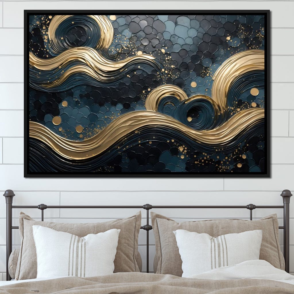 Golden Waves in Abstract Realism - Image 6