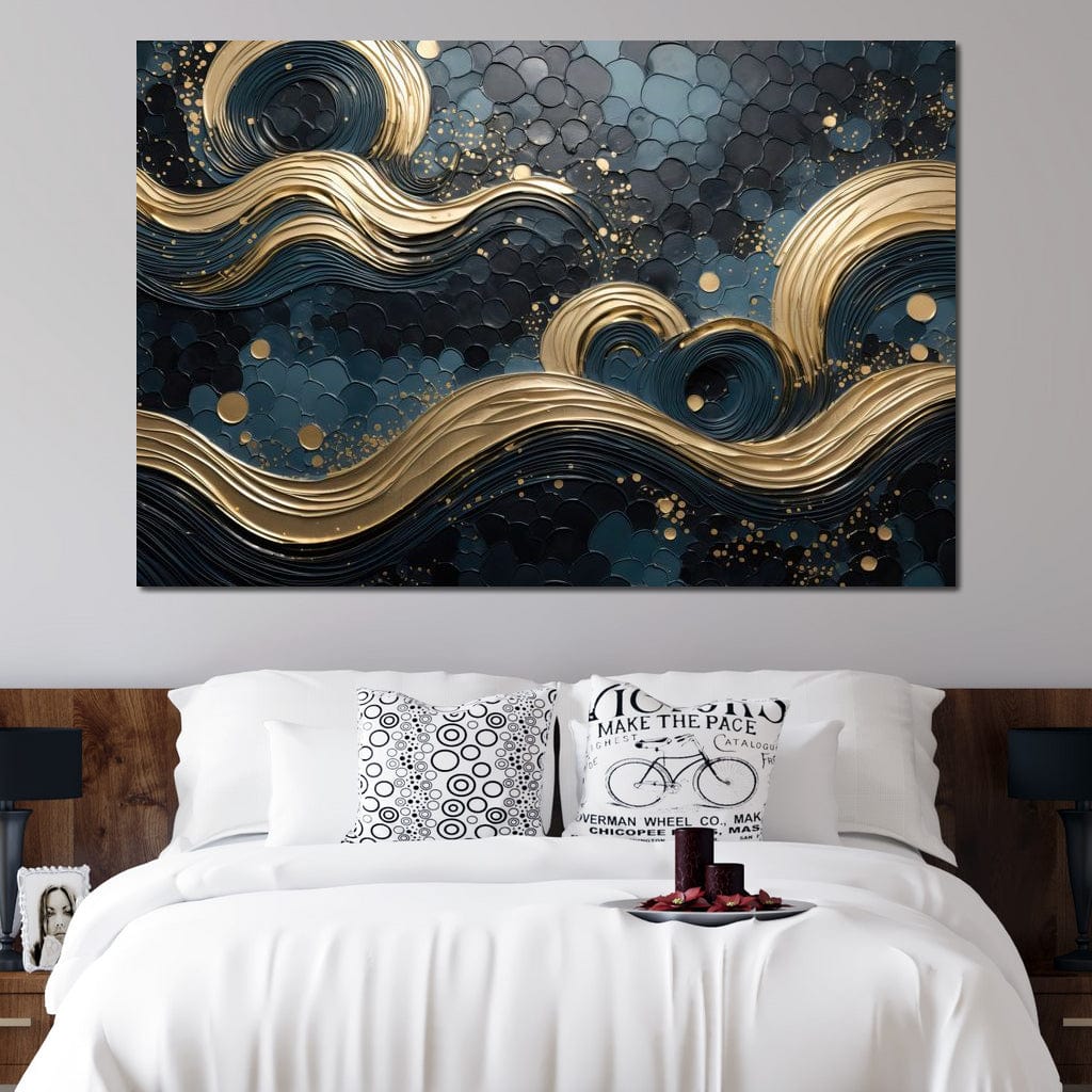 Golden Waves in Abstract Realism - Image 9