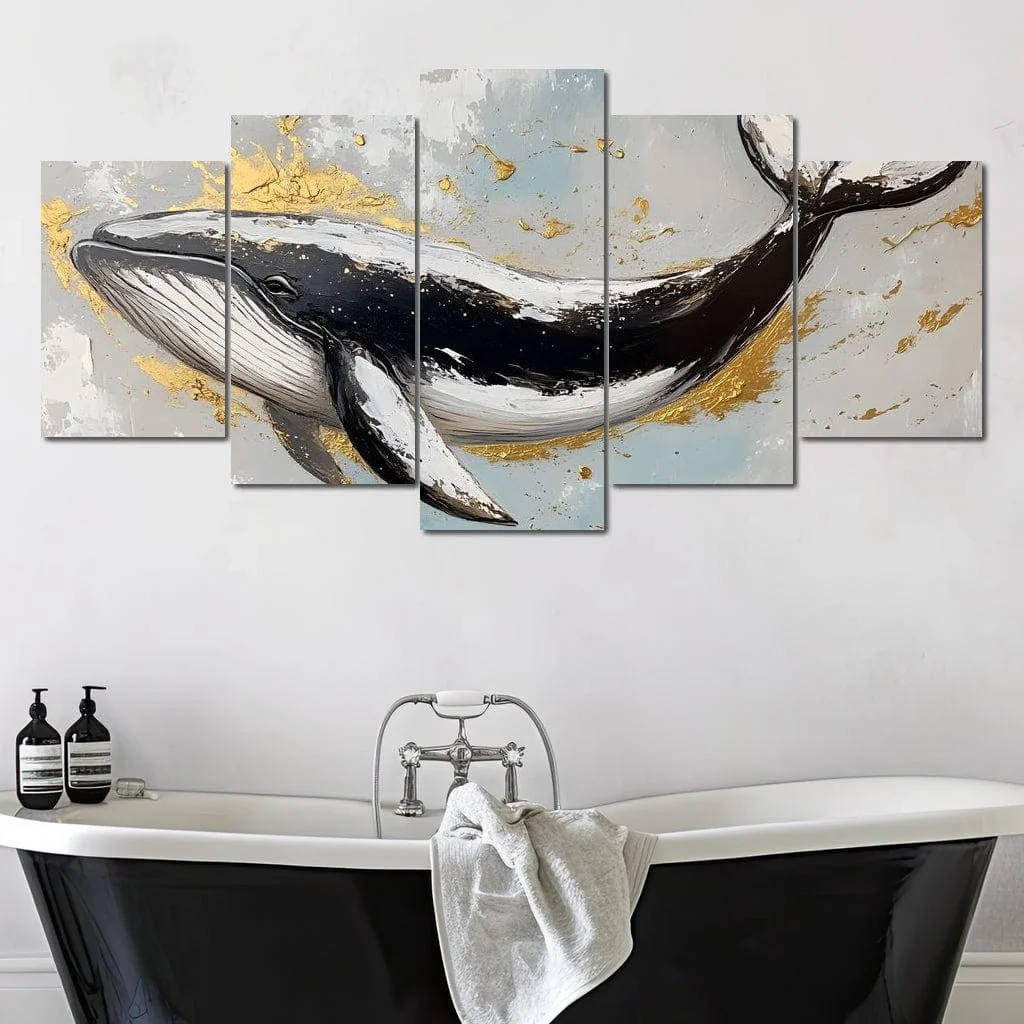 Golden Waves Ocean Whale - Image 2