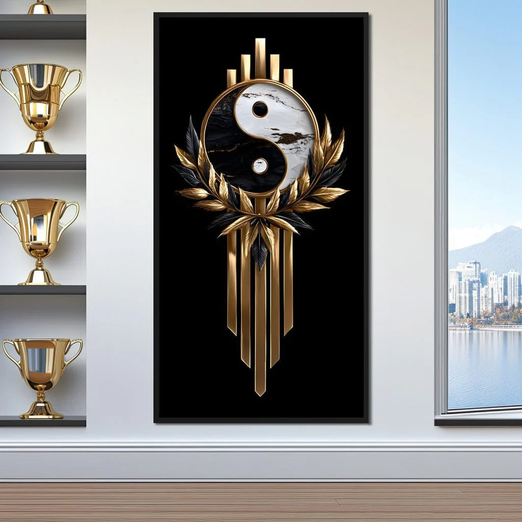 Golden Yin Yang Marble Elegance - Image 4