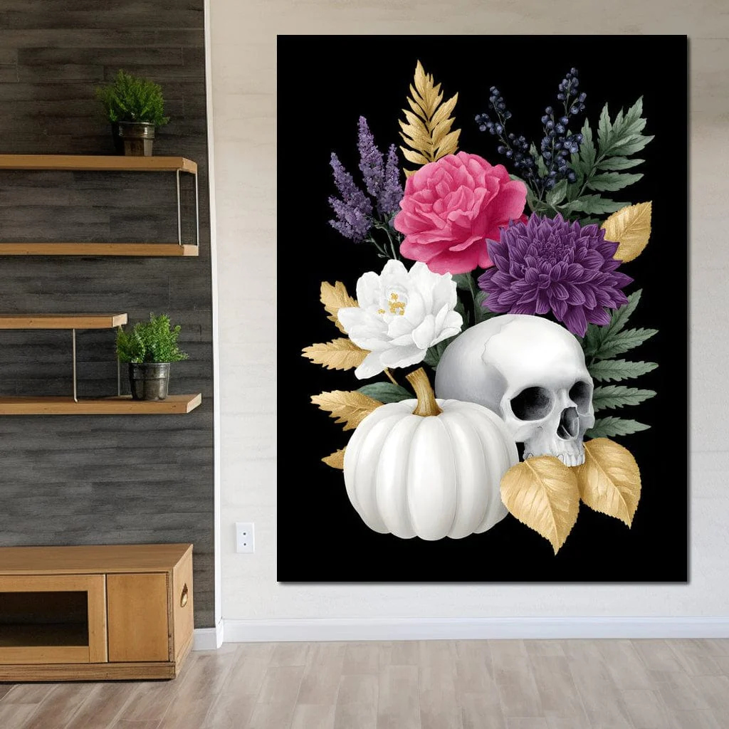 Gothic Floral Skull Elegance - Image 5