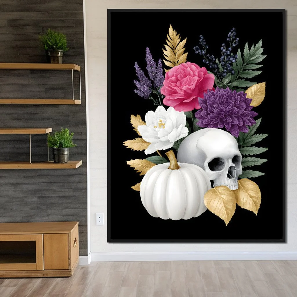 Gothic Floral Skull Elegance - Image 8