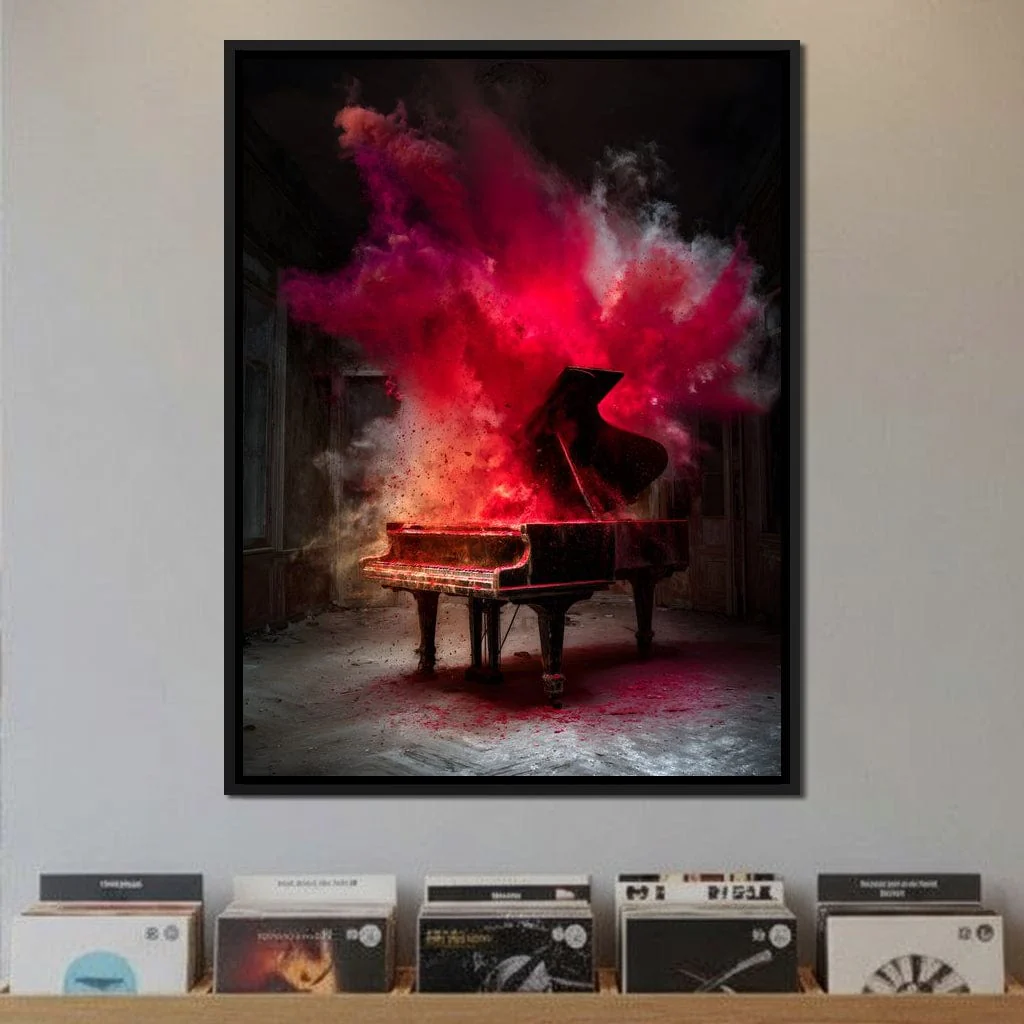 Grand Piano Burst of Vibrant Fire - Image 8