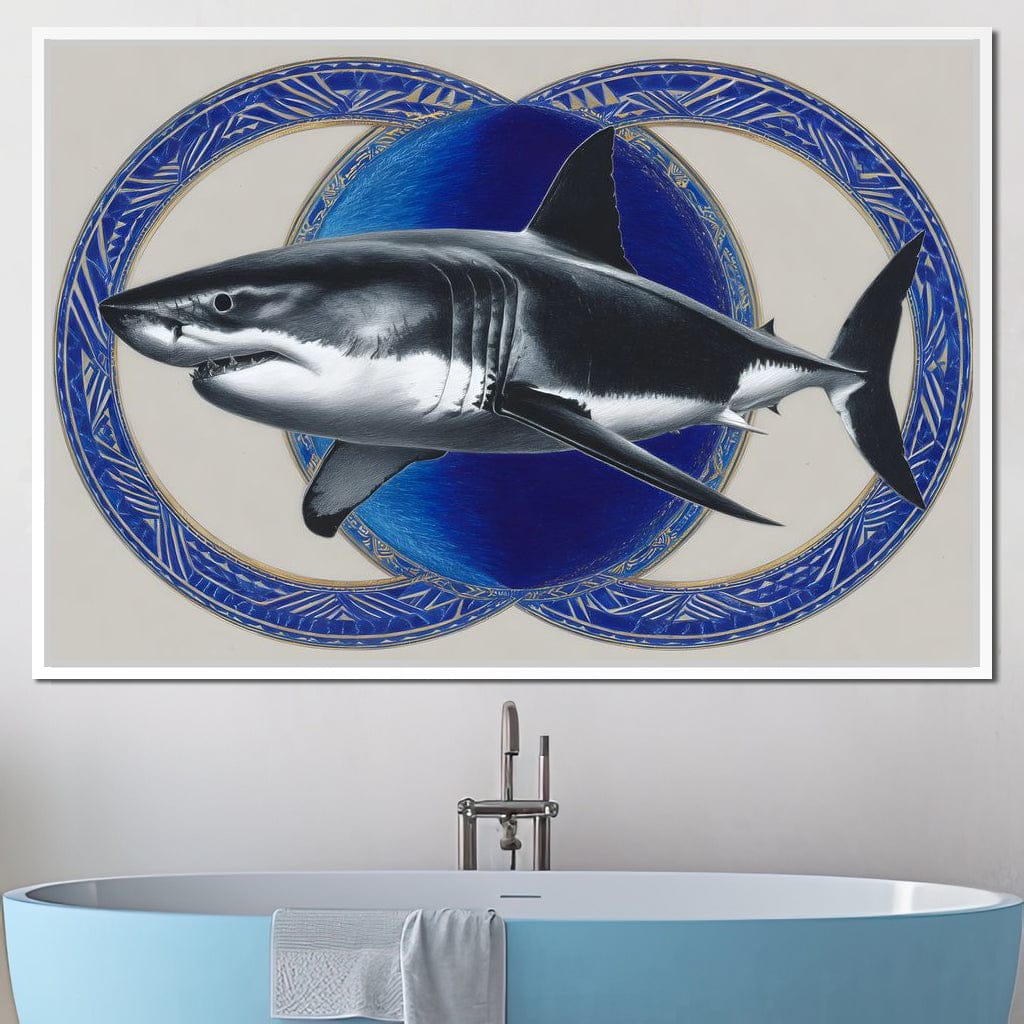 Great White Shark Emblem Blue - Image 11