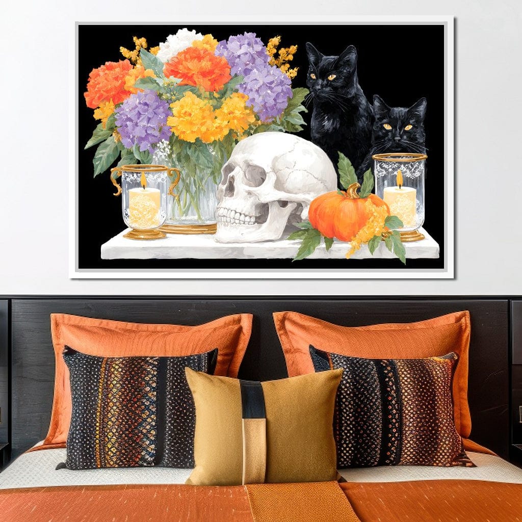 Halloween Bouquet Cats Skull Candle - Image 12