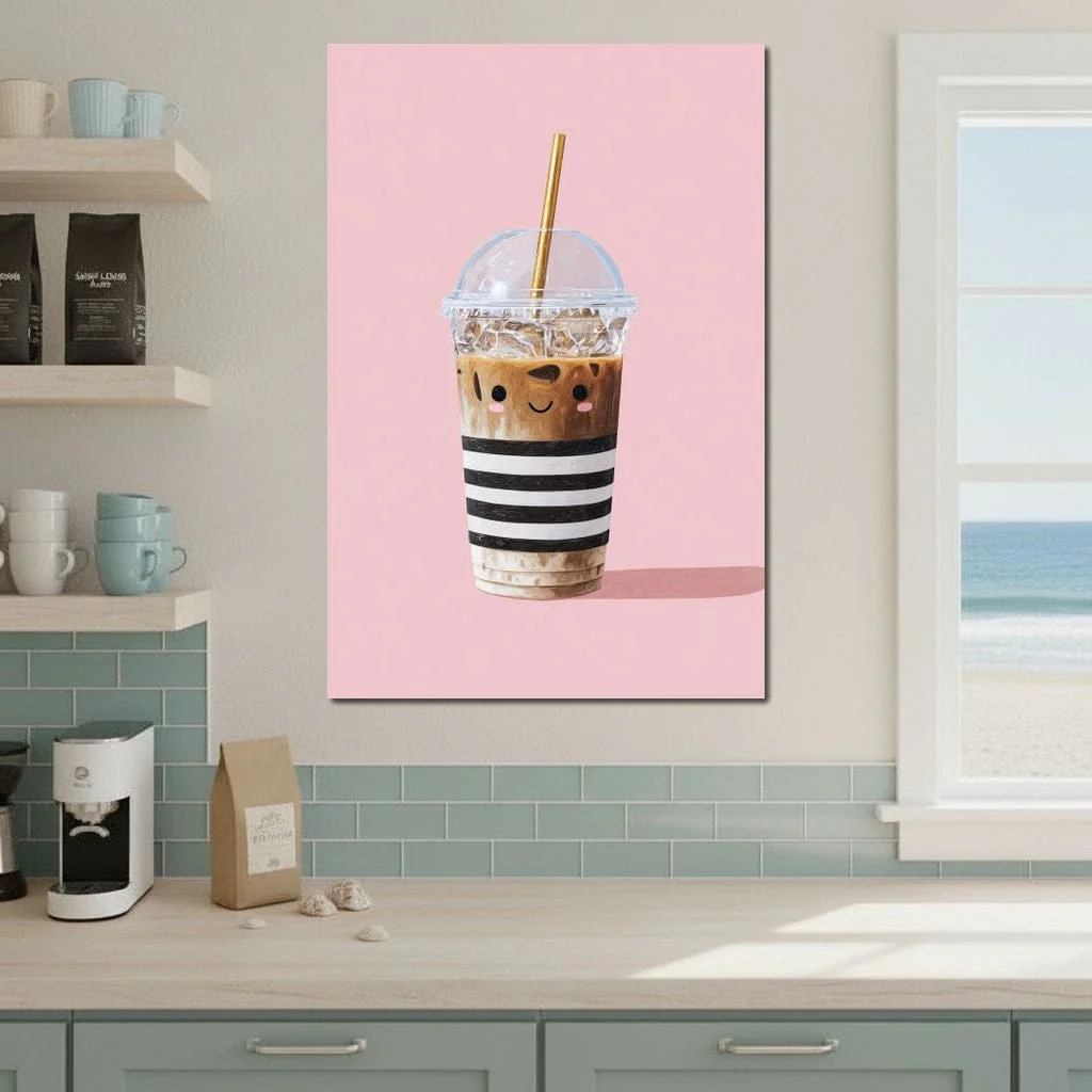 Happy Iced Latte Pop Minimalism - Image 9