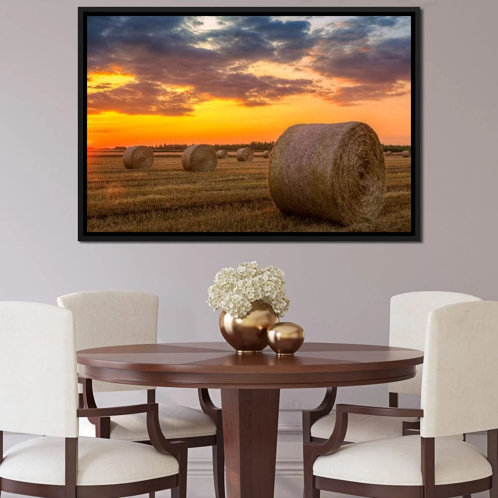 Hay Bales Sunset - Image 11