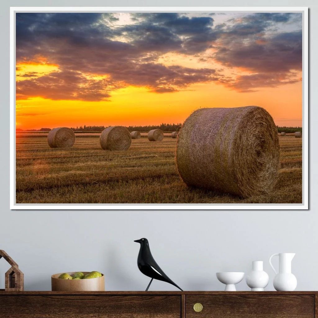 Hay Bales Sunset - Image 13