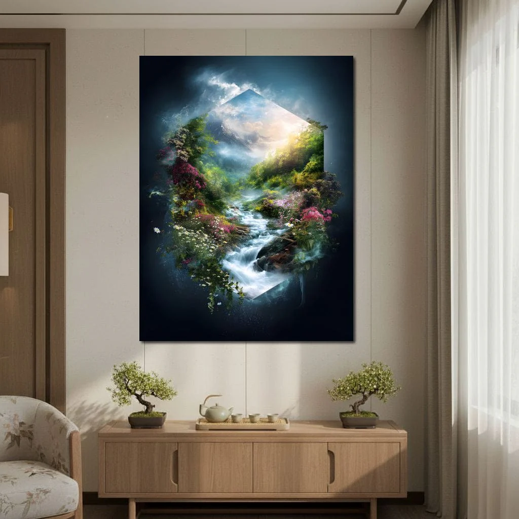 Hexagonal Nature Portal Cascade - Image 3