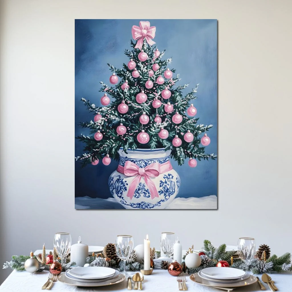 Holiday Fir With Pink Baubles - Image 4