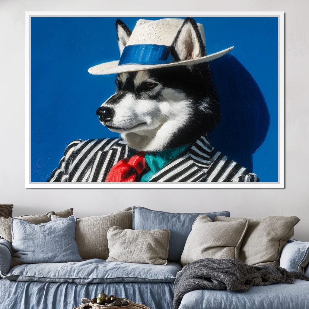 Husky in Chic Fedora Style - Image 3