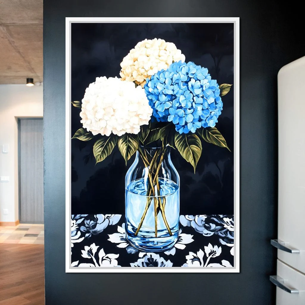 Hydrangea Dream in Glass Vase