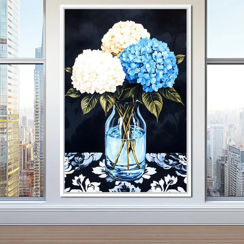 Hydrangea Dream in Glass Vase - Image 4