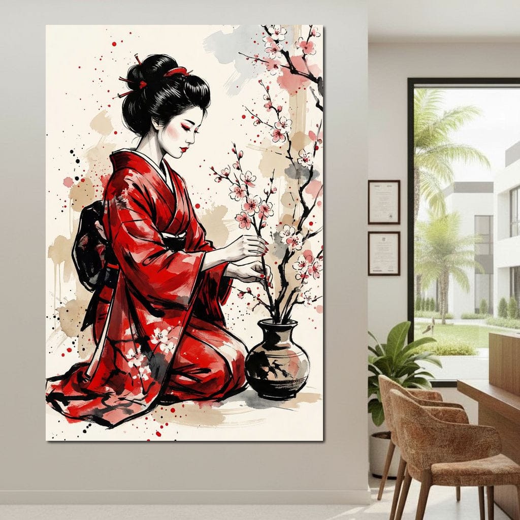 Japanese Woman with Cherry Blossoms - Image 11