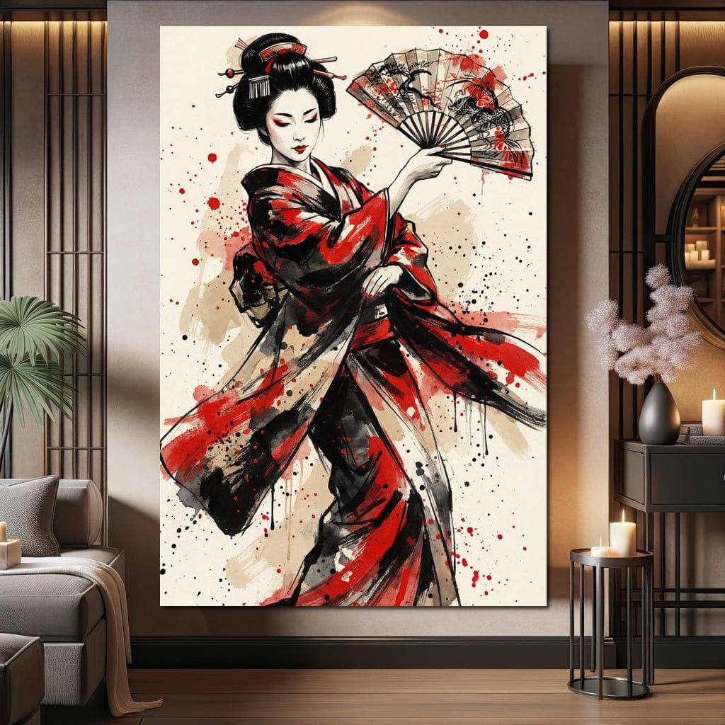 Japanese Woman with Fan - Image 8