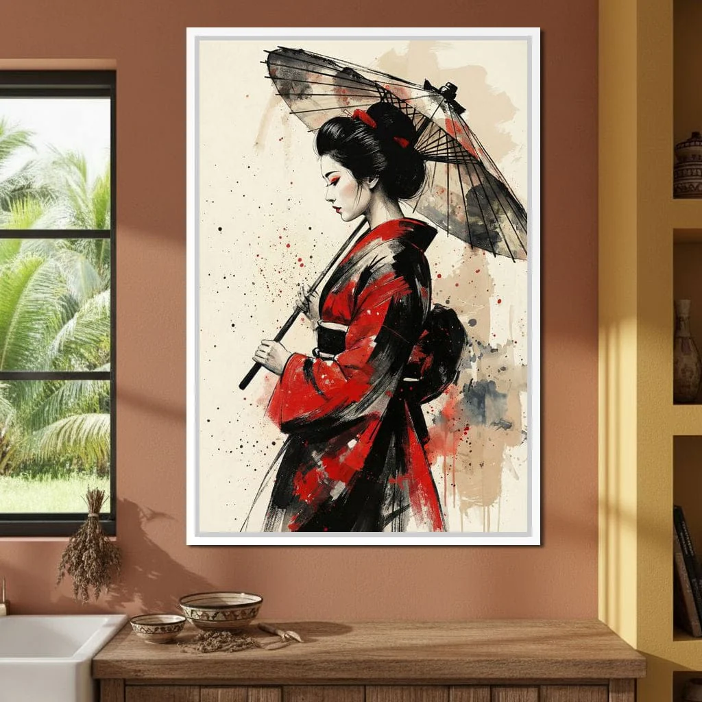 Japanese Woman with Umbrella - Image 6