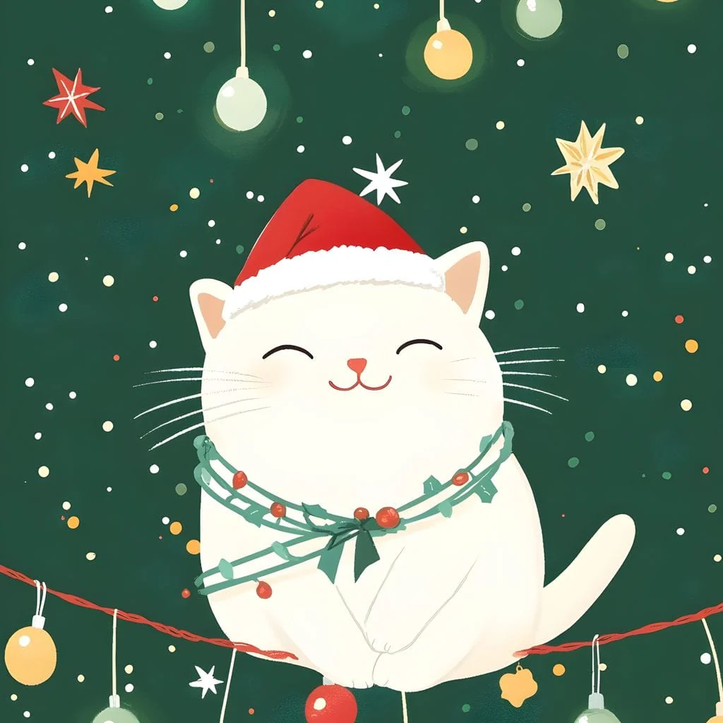 Jolly Santa Kitty Holiday Lights - Image 14