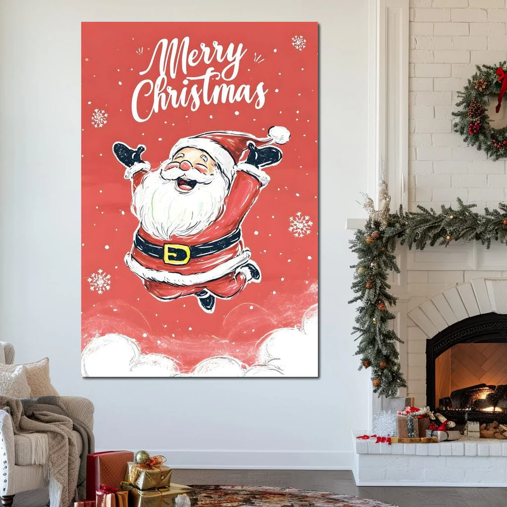 Joyful Santa Snowfall Holiday - Image 7