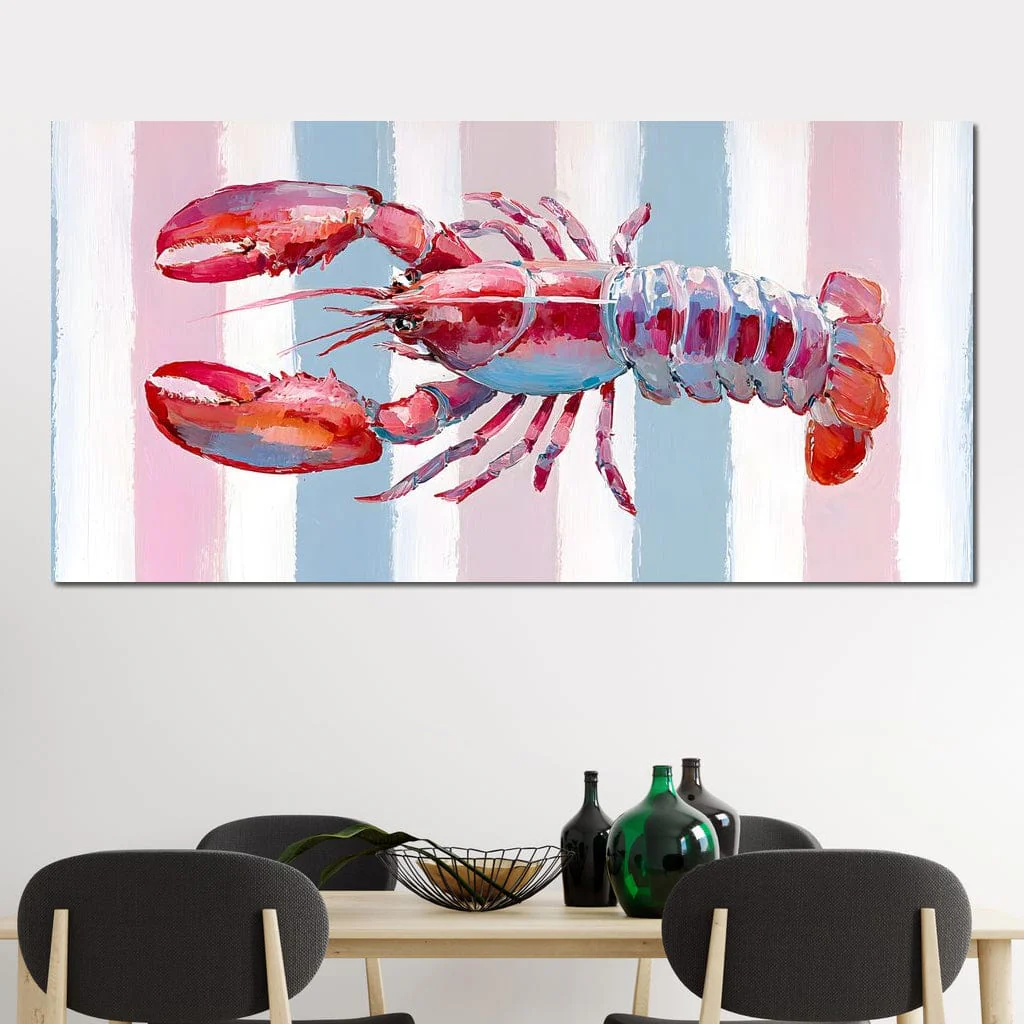 Lobster Dreams Striped Tapestry - Image 7