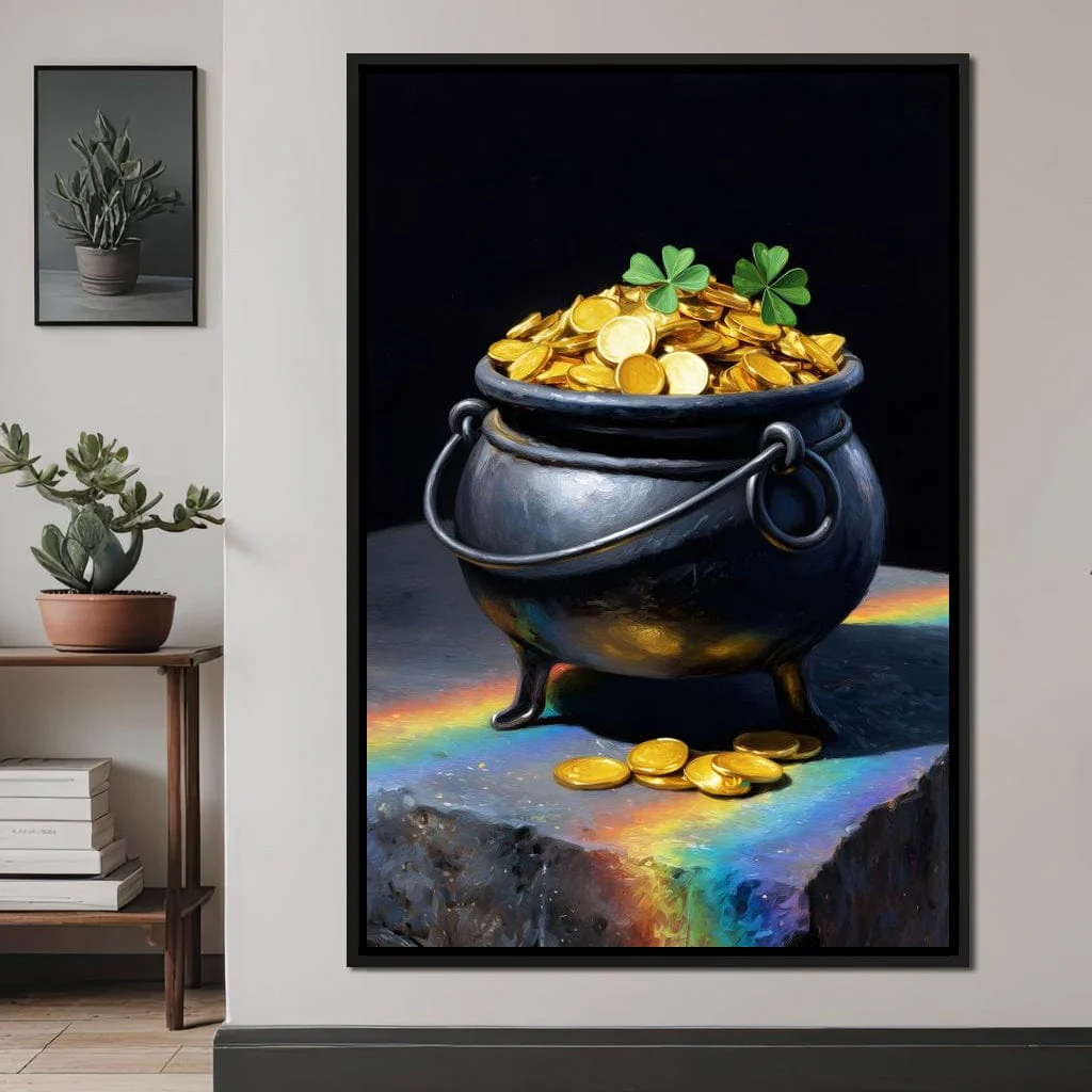 Lucky Clover Gold Cauldron