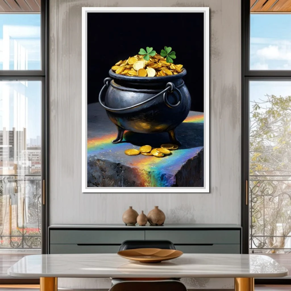 Lucky Clover Gold Cauldron - Image 6