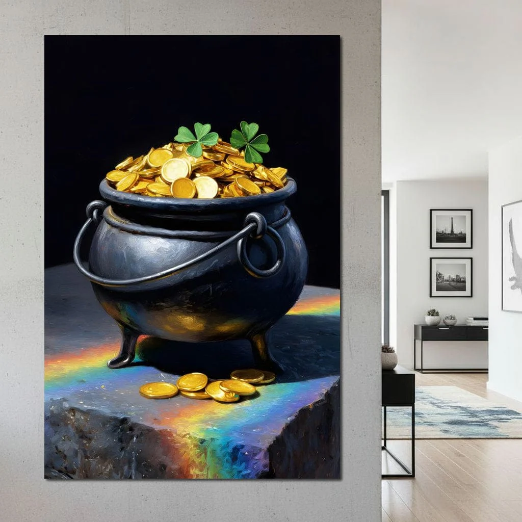 Lucky Clover Gold Cauldron - Image 7