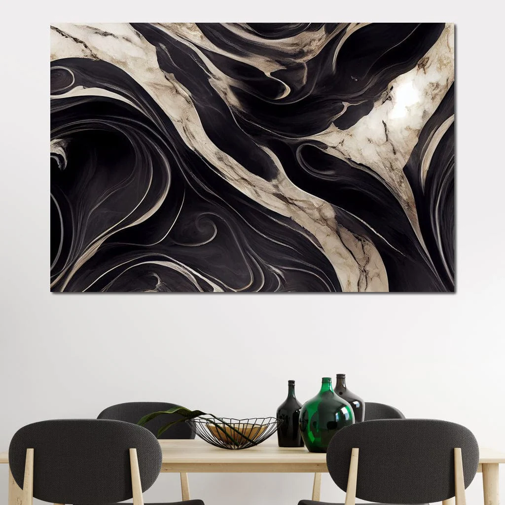 Luxury Abstract Marble in Black & White - Image 10