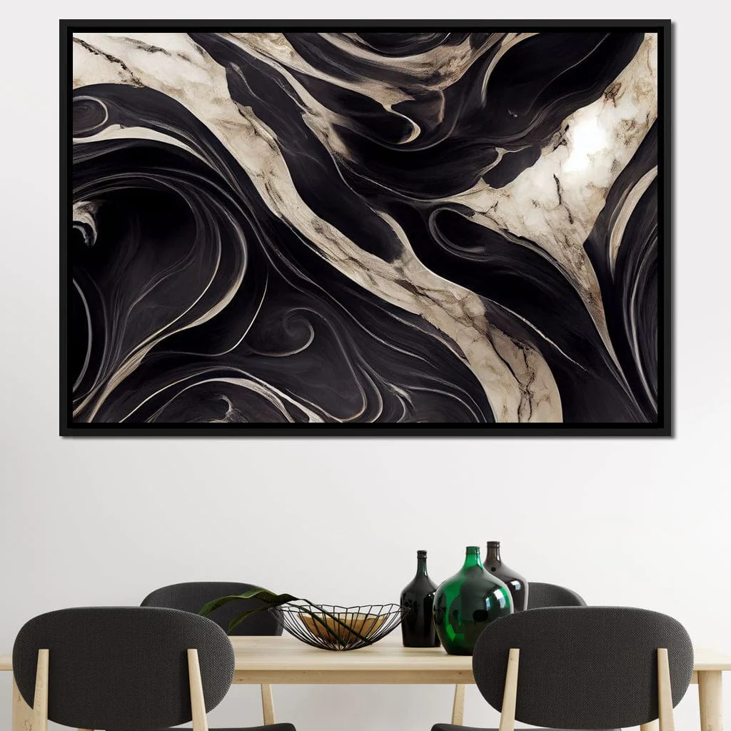 Luxury Abstract Marble in Black & White - Image 6