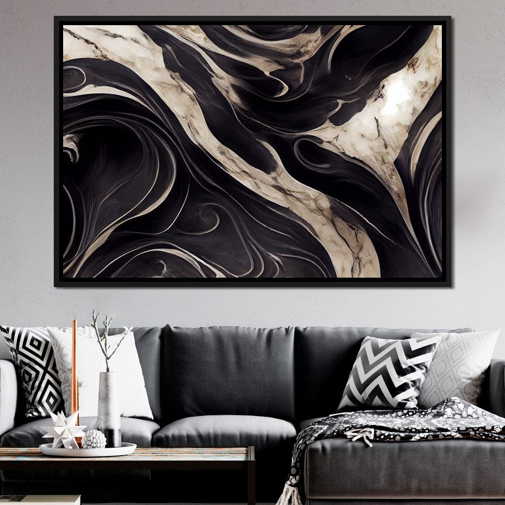 Luxury Abstract Marble in Black & White - Image 7